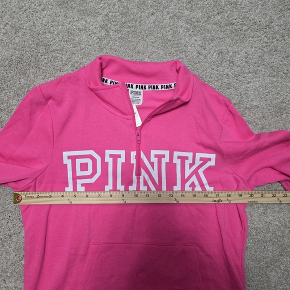 Victorias Secret Pink Quarter-Zip Pullover Large - Picture 3 of 7